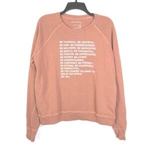 Goodhyouman Sweatshirt Small Be Thankful Womens Positive Affirmations